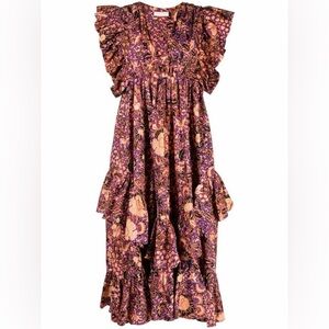 Ulla Johnson Delilah Floral Dress - Purple